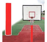 2 inch Thick Basketball Pole Pad 5x5 4x4 3x3 6x6 7x7 8x8 in, Square Pole Padding Wrap Around for Metal Pole, Basement Garage Poles Foam Padding Cover(Red,5x5in/13x13cm)