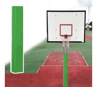 2 inch Thick Basketball Pole Pad 5x5 4x4 3x3 6x6 7x7 8x8 in, Square Pole Padding Wrap Around for Metal Pole, Basement Garage Poles Foam Padding Cover(Green,6x6in/15x15cm)