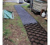 2 Inch Thick Foldable Geo Grid Stabilizer for Driveways & Sidewalks - 1800 lbs/sq ft Load Telescopic Gravel Grid 3x5m (10x16.5ft) Ground Grid Support