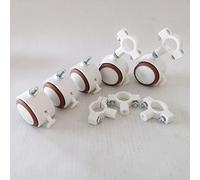 2 Inch ThreadeStem Casters M6 Swivel Fur Wheewith Brakes Locking Casters for Easy li White h
