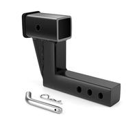 2 Inch Trailer Hitch Receiver Extension with 6 inch Rise/Drop Compatible with All Standard 2" Hitch Receivers Trailer Hitch Riser Extender with Pin and Clip by Fetechmate