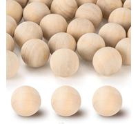 2 inch Wooden Balls, 20PCS Unfinished Round Wood Balls, 50mm Natural Wooden Balls for Crafts and DIY Decorative Projects