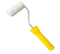 2 inch wool roller brush with 20mm diameter roller head for For Painting, ergonomic handle offers secure grip and optimized compound application for efficient coverage (B)