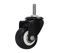 2 inches 50mm Heavy Duty 180kg Black Swivel Castor Wheels Trolley Furniture Caster 4Pcs Casters(D2)