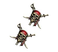 2. Individualized Metal Skull Decal for Car Exterior Detachable Raised Symbol Sticker, Quick Installation, Long-Lasting Golden Pirate Skull Stereoscopic Metal Car Sticker Red Bandana Skull Car
