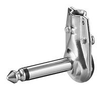 2 Jack Plug 6.35 mm Mono, Metal, Angle