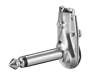 2 Jack Plug 6.35 mm Mono, Metal, Angle