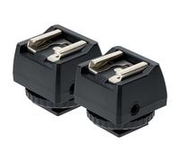 2 × JJC Hot Shoe Adapter for Portable Studio Flash PC Female Outlets 3.5mm Mini