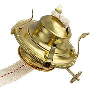 #2 Kerosene Lamp Burner/ Brass Plated Burner/ Oil Lamp Replacement Parts/ Oil Lamp Chimney Holder for Antique Hurricane Lamps (Gold)