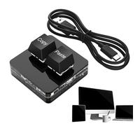 2 Key Hot Swap Game Keyboards | Mini USB Keypad Copy and Paste - Universal Mechanical Game PC Keyboards, Ergonomics RGB Backlit Mini USB Keypad for Home and Travel