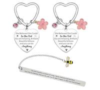 2 Keychains, 1 Bookmark, Encouragement Blessing Gift, Graduation Commemorative Gift, Learning to Read Marker, Document Marker Material.