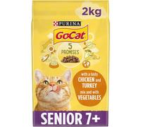 (2 kg (Pack of 4)) Go-Cat Senior Chicken & Veg Dry Cat Food 2kg, Pack of 4