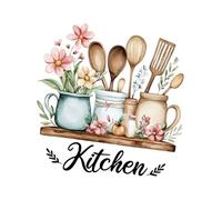 2 Kitchen Wall Art Stickers with Inspirational Quotes Removable Decals for Home, Cafe & Decor Quotes Decal Decals