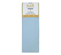 2 Kudl Cot Bed Sheets Cotton Light Blue 2 x 5ft by Kidsaw