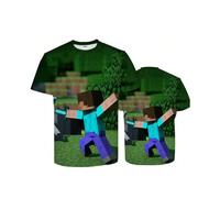 (2, L) Minecraft Game Clothes My World Short Sleeve Children Top Shirts Children's Boy's Minecraft CatNap Clothing Tops Baby Boys T Shi