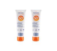 2× Lācurā Aldi - Sensitive Face Sun Lotion - SPF 50+ Very High | Immediate Protection UVA & UVB - 24H Moisturisation - Lightweight & Non-greasy | 50mL Each [TWIN PACK]