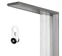 2-Lane Curtain Track Glossy Aluminum Ceiling Curtain Rail for Sliding Curtains & Shower Curtains Effortless Glide Gray 3.7m/12.14ft Perfect for Home & Office Use
