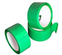 2 LARGE ROLLS OF GREEN COLOURED PACKAGING PARCEL TAPE - 2 INCHES WIDE x 66 METRES PER ROLL - 50mm x 66m - BOX SEALING PACKING MAILING POSTAL POSTAGE WAREHOUSE GENERAL TAPES SUPPLIES