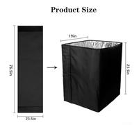 2 Layer 600D Oxford Beehive Winter Cover with Aluminum Foil and PE Cotton Insulation, Waterproof Windproof Coldproof Wrap for Hive Protection and Warmth,(76.5in)