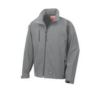 2 Layer Base Softshell Breathable Wind Resistant Jacket Result Silver M