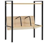 2-Layer Book Shelf Standing Shelf Storage Rack Cabinet Engineered Wood vidaXL