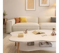 2 Layer Cloud Coffee Table With Storage Shelf