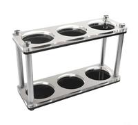 2 Layer Coffee Tamper Holder, Metal Acrylic Coffee Utensils Rack Portafilter Organizer With Six Holes For Espresso Machine Tools(2 Layer)