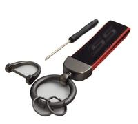 2-Layer Nubuck Leather SS Key Chain Keychain Ring for Chevrolet Chevy SS IMPALA COBALT Camaro