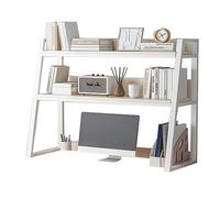 2 Layer Office Desk Bookshelf - Desktop Storage Organizer Display Shelf Book Rack - Steel Frame Ladder Countertop Hutch Bookcase Organizer Shelf, Computer Desk Desktop Bookshelf Rack ( Size : 95*32*90