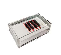 2 Layers Acrylic Eyelash Palette Organiser Box, Finishing Eyelashes, Transparent Makeup Display Container for False Eyelashes, Transparent Storage Box (White)
