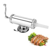 2 LBS Sausage Stuffer with Suction Base Homemade Sausage Filler Sausage Syringe Aluminum Manual Sausage Maker