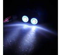 2-LED Angel Eyes Headlight 9 mm for 1/10 RC Crawler | Angel eyes design, for white/blue light, 9 mm diameter, brightest LEDs, for 1/10 crawler
