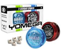 2 Legendary Yomega Spinners The Original Yoyo With A Brain And Fireball Transaxle Yo-Yo For Kids, Beginner, Intermediate And Pro Level String Trick Play. Includes 5 Extra Strings