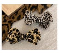 2 Leopard Pattern Bow Hairpins And 2 Bangs Clips, Animal Pattern Styling Set, Retro Style Hair Accessories, Suitable For Daily And Party Hairstyles.