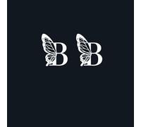 2 Letter Butterfly Temporary Tattoo Stickers In English For Female Couples Juice Plant Ink Waterproof Semi-Permanent And Lasting 2 Weeks Male