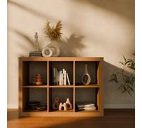 2-Level Bookshelf With 6 Compartments Brown - Sweeek