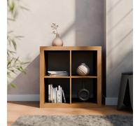 2-Level Cubic Bookshelf With 4 Compartments Brown - Sweeek
