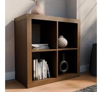 2-Level Cubic Bookshelf With 4 Compartments Walnut - Sweeek