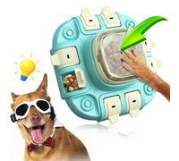 2-Level Dog Puzzle Toy, Interactive Treat Dispenser & Slow Feeder for IQ Training, Mental Stimulation Enrichment Toy for Small, Medium, Large Dogs & Cats (Blue)