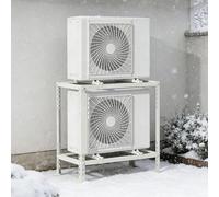 2 Levels Mini Split Ground nd, Anti-Vibrat Mini Split nd for 9000-18000 BTU Ductless Air Conditer Heat Pump, Heavy Du AC Base Bracket Floor Mount Condenser nd w/ 485LBS Max. Load