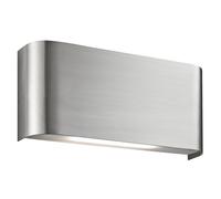 2 Light 10W LED Satin Silver Finish Shade Bright Up Down-Light Wall Lamp Fitting