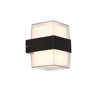 Piccadilly Outdoor Glass Cube Up/Down Wall Light black
