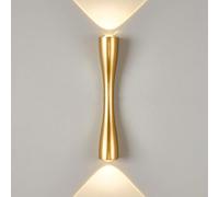 2-Light, Led Wall Lights, Brassd Wall Sconce, Indoor up and Down Lighting Wall Lamps for Bedroom Bathroom Stair Entryway, Indoor Vanity Light Fixtures/White Light/24Cm