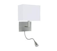 Searchlight 6519SS Hotel Wall Light, flexi arm, satin silver