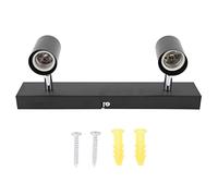 2 Light Track Lighting Kit, E27 Modern LED Ceiling Track Lighting Fixtures Ceiling Spotlight with Flexible Rotating Light Head for Kitchen Cabinet Gallery Bar Hallway Living Room