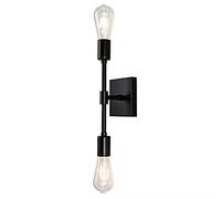 2-light Wall Sconce Black Vanity Lighting Fixture, Retro Wall Mounted Lamp Farmhouse Mirror Wall Lights, Living Room Bedroom Industrial Wall Sconces, E27 Socket