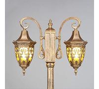 2-lights Victoria Outdoor Lamp Post Lights Outside High Pole Die-cast Aluminum Pillar Lantern Glass Column Lamp For Landscape Garden Villa Courtyard Aisle Corridor