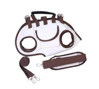 2 Lightweight Dog Travel Bag Cross Body Handle Breathable Design Clasp City Trip Compact Dog Carrier White Breathable Dog Shoulder Bag