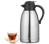 2 Litre Coffee Pot, 304 Stainless Steel Thermal Carafe Jug, Double Walled Vacuum Insulated Pot for Coffee, Tea, Hot and Cold Drinks