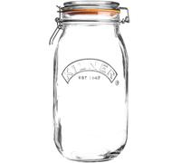 Kilner Clip Top Jar 2 Litre (2000ml) Airtight Glass Storage Jar for Preserving Fruits Vegetables Coffee Tea Rice Flour Nuts Pasta